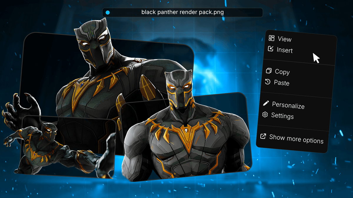 Black Panther Marvel Rivals render pack example 3