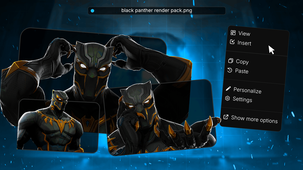 Black Panther Marvel Rivals render pack example 2