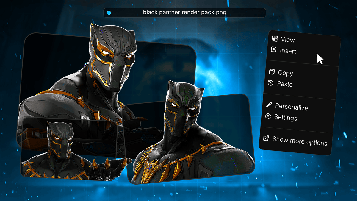 Black Panther Marvel Rivals render pack example 1