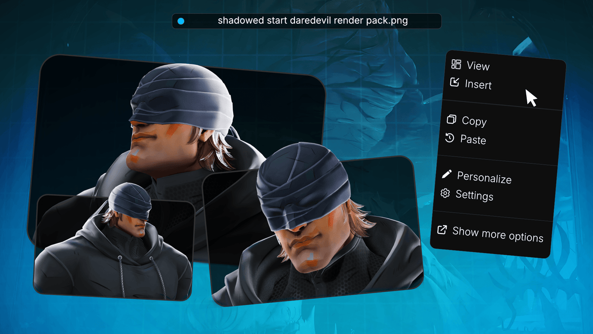Daredevil Shadowed Start Marvel Rivals render pack example 1