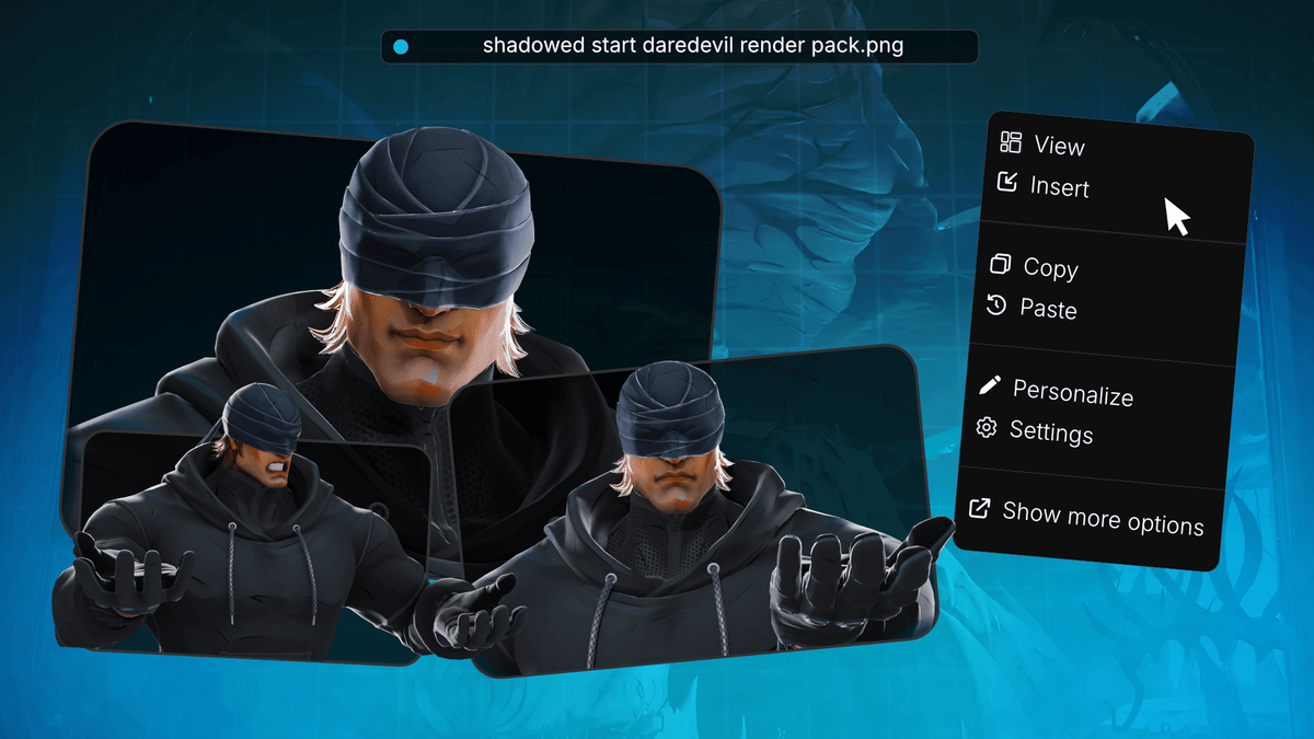 Daredevil Shadowed Start Marvel Rivals render pack example 2