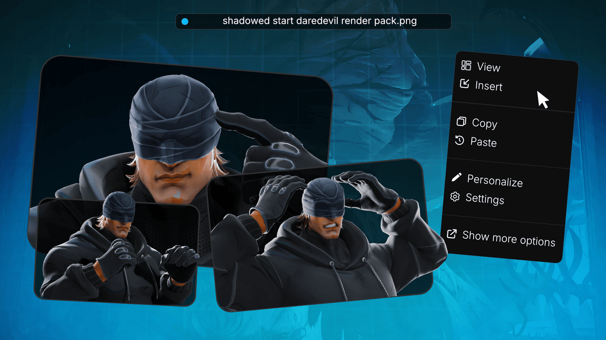 Daredevil Shadowed Start Marvel Rivals render pack example 3