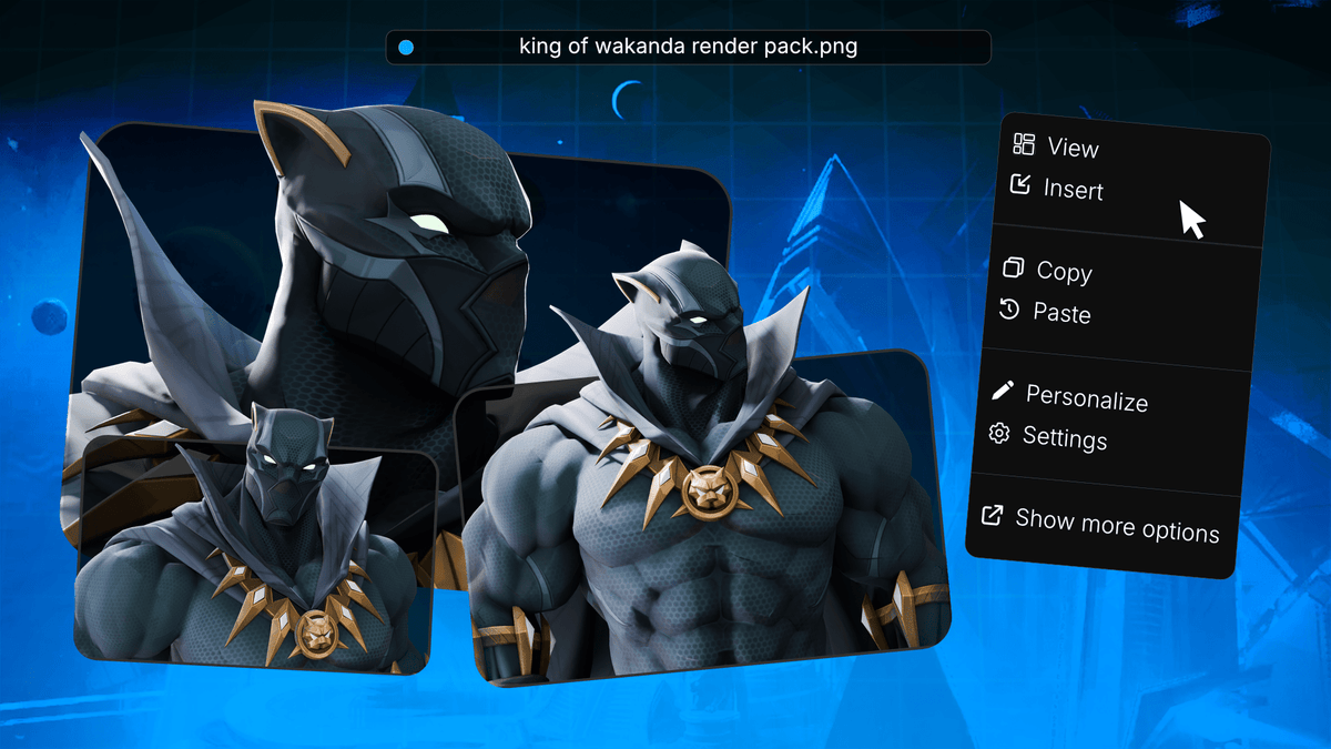 King of Wakanda Black Panther Marvel Rivals render pack example 3