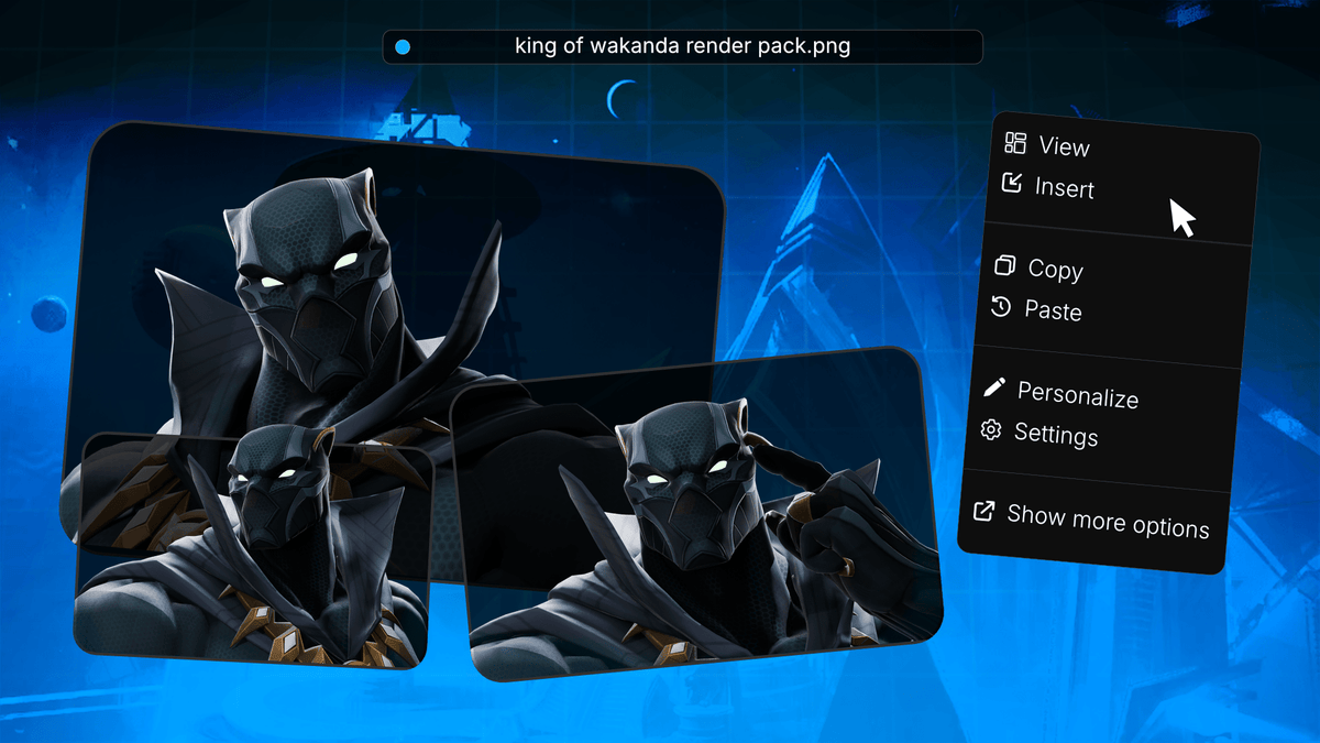 King of Wakanda Black Panther Marvel Rivals render pack example 1